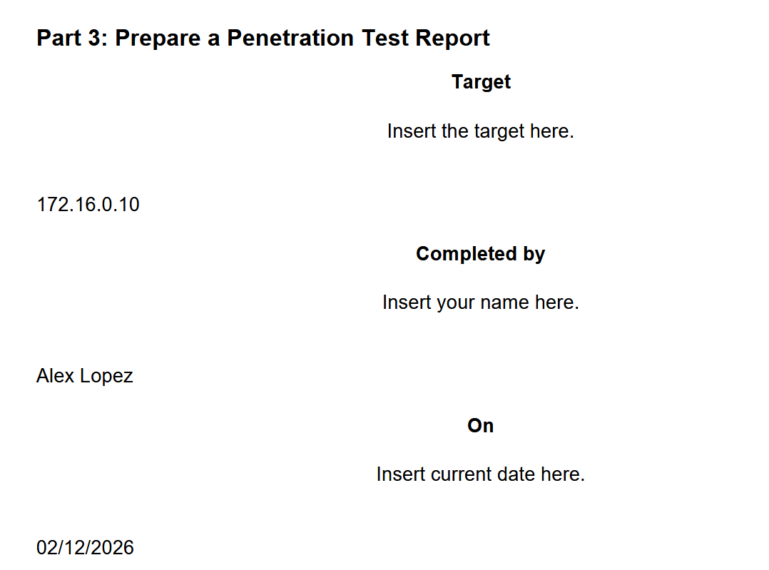 Pentest Report 1