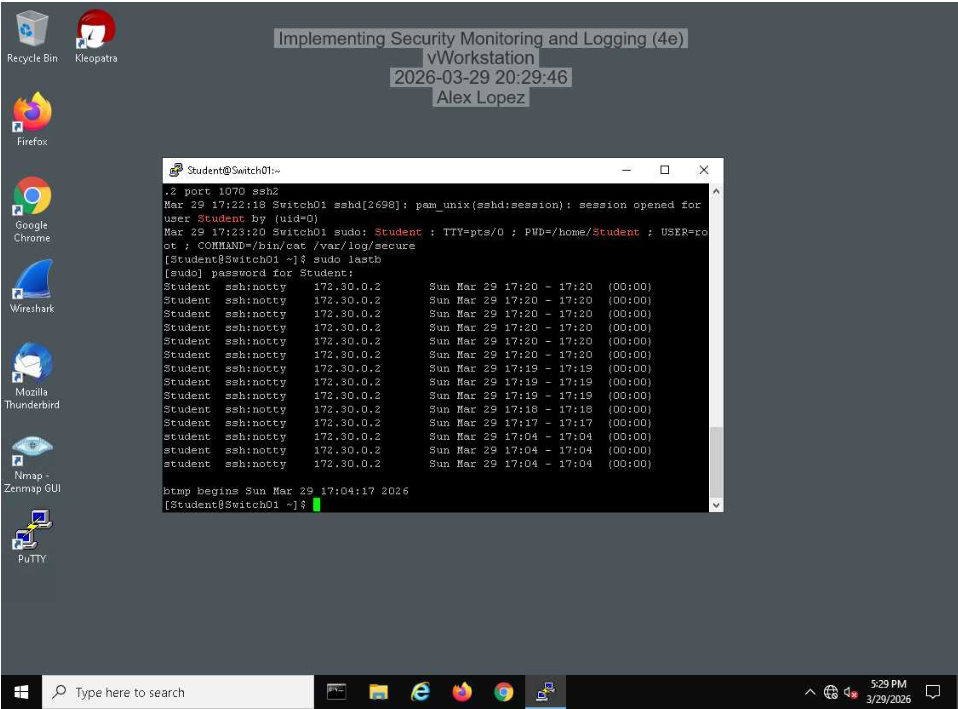 Failed Login Attempts on Linux