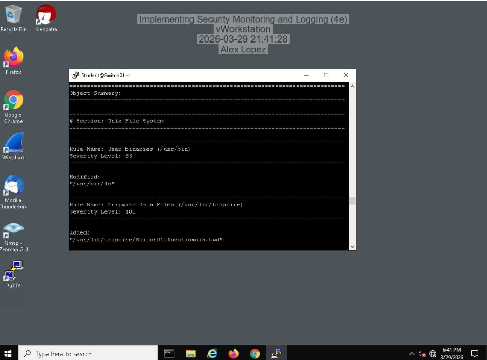 Tripwire Report – Object Summary